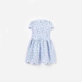 Blue 3D Flower Lace Dress
