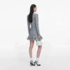 Blue Check Knit Mini Dress Blue Check Knit Mini Dress