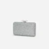Blue Crystal Chainmail Clutch Bag