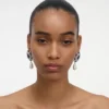 Blue Crystal Pearl Droplet Earring Blue Crystal Pearl Droplet Earring
