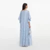 Blue Embellished Lace Kaftan Blue Embellished Lace Kaftan
