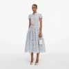 Blue Floral Lace Midi Dress Blue Floral Lace Midi Dress