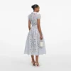 Blue Floral Lace Midi Dress Blue Floral Lace Midi Dress