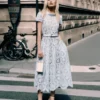 Blue Floral Lace Midi Dress Blue Floral Lace Midi Dress
