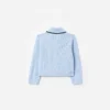Blue Frill Trim Cardigan