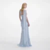 Blue Georgette Flower Maxi Dress Blue Georgette Flower Maxi Dress