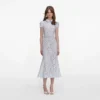 Blue Guipure Lace Midi Dress Blue Guipure Lace Midi Dress