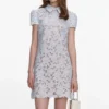 Blue Guipure Lace Mini Dress Blue Guipure Lace Mini Dress