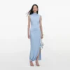 Blue Jersey Draped Maxi Dress Blue Jersey Draped Maxi Dress