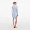 Blue Jersey Gathered Mini Dress Blue Jersey Gathered Mini Dress