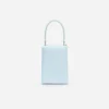 Blue Satin Crystal Mini Bow Bag