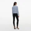 Blue Textured Denim Jacket