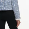 Blue Textured Denim Jacket