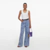 Blue Textured Denim Jeans