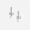 Bow Crystal Charm Earring