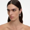 Bow Crystal Charm Earring