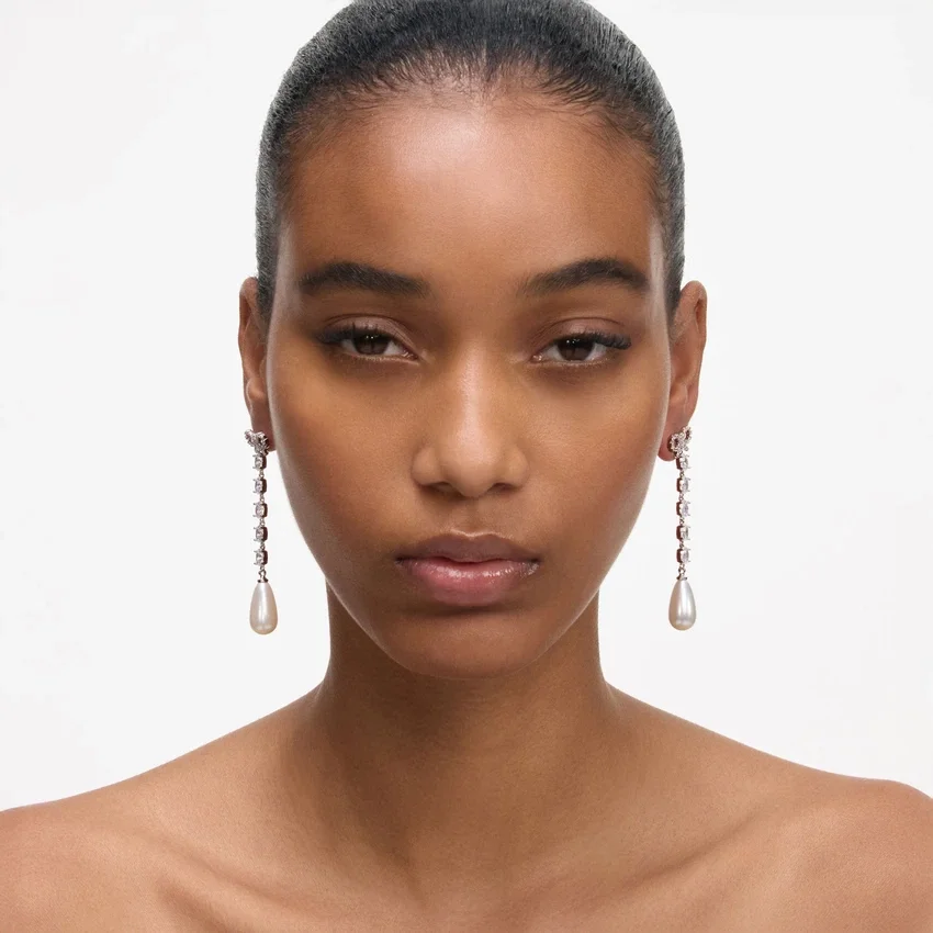 Bow Pearl Droplet Earrings Bow Pearl Droplet Earrings