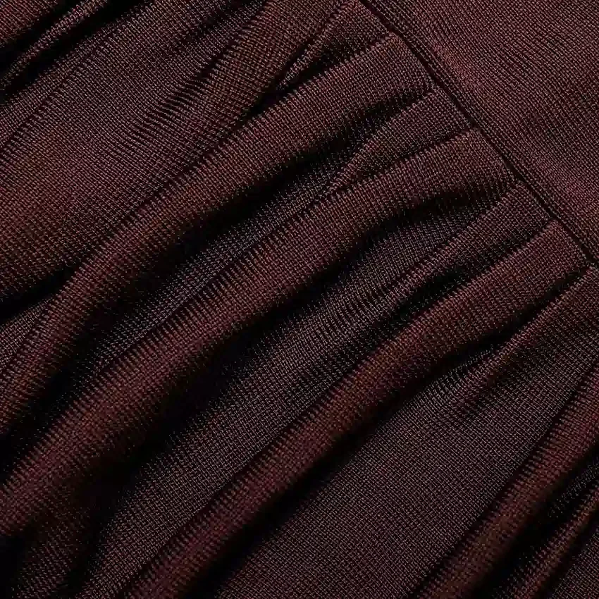 Brown Draped Knit Midi Dress Brown Draped Knit Midi Dress