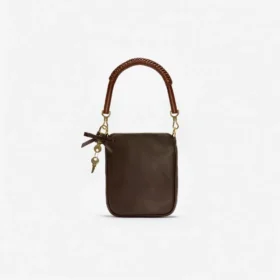 Brown Leather Mini Tote Bag