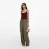 Brown Pointelle Knit Vest