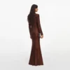 Brown Rhinestone Maxi Dress Brown Rhinestone Maxi Dress