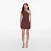 Brown Satin Mini Dress