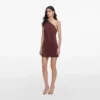 Brown Satin Mini Dress