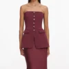 Burgundy Bandeau Maxi Dress