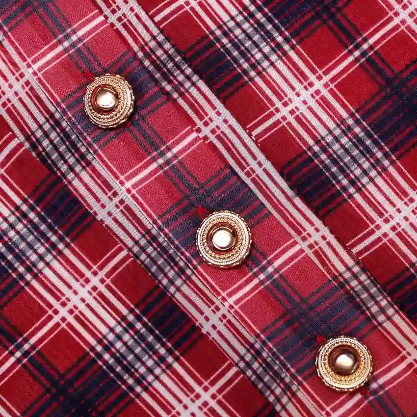 Burgundy Check Chiffon Midi Dress Burgundy Check Chiffon Midi Dress