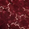 Burgundy Flower Lace Midi Dress