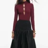 Black Cotton Midi Skirt Black Cotton Midi Skirt