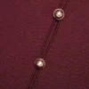 Burgundy Keyhole Knit Top