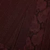 Burgundy Knit Lace Insert Midi Dress