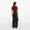 Burgundy Lace Cape Top