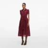 Burgundy Lace Collared Midi Dress Burgundy Lace Collared Midi Dress
