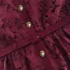 Burgundy Lace Collared Midi Dress Burgundy Lace Collared Midi Dress