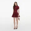 Burgundy Lace Mini Dress