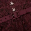 Burgundy Lace Satin Maxi Dress