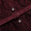 Burgundy Lace Taffeta Midi Dress