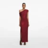 Burgundy Rhinestone Drape Midi Dress Burgundy Rhinestone Drape Midi Dress