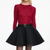 Burgundy Viscose Knit Top