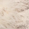 Champagne Rhinestone Feather Top