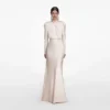 Champagne Satin Maxi Dress