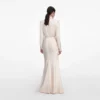 Champagne Satin Maxi Dress