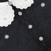 Charcoal Lace Collar Cardigan