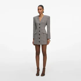 Check Blazer Mini Dress
