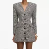 Check Blazer Mini Dress