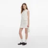 Check Boucle Lace Trim Mini Dress