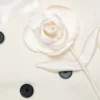 Cream 3D Flower Jacket