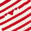 Cream And Red Stripe Knitted Skirt